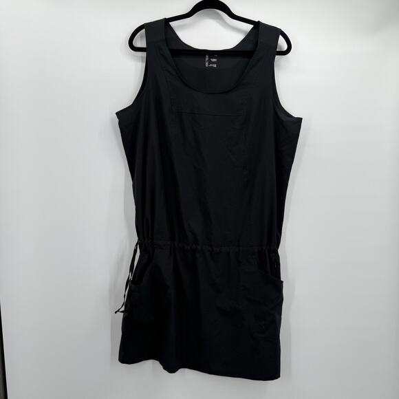 Arc'teryx Contenta Dress Womens XL Black Travel Drawstring Pockets UPF Outdoors - Picture 1 of 11